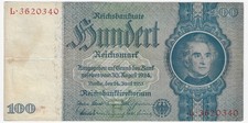 100 Reichsmarks, Germany, 1935 F-VF Pick 183a
