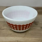 Vintage Pyrex Orange/Pink Polka Dot Small 1 1/2 Pint Nesting Mixing Bowl  #401