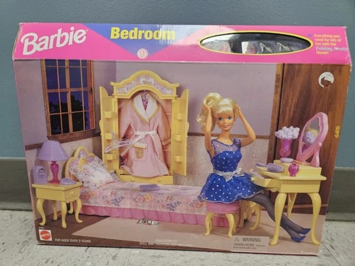 NEW Barbie Folding Pretty House Bedroom Playset 67552 Vintage 1990s