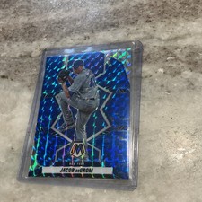 2022 Panini Mosaic Blue Camo Mosaic Prizm Jacob deGrom