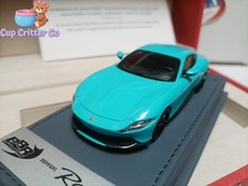 BBR 1:43 Ferrari Supercar Model Ferrari Roma Baby Blue Limited 1/2 Leather