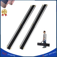 2 x 8Ft Aluminum Folding Portable Non-slip Home Wheelchair Mobility Ramp 600LBS