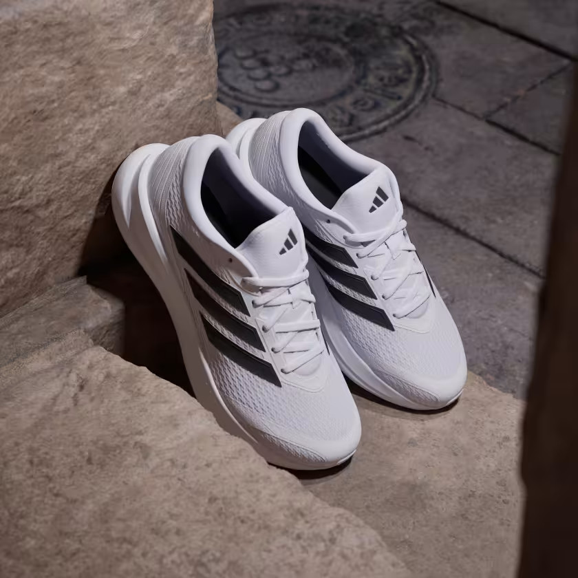 Adidas RUNFALCON 6 WIDE Cloud White Trainers All Size Limited Stock image 4