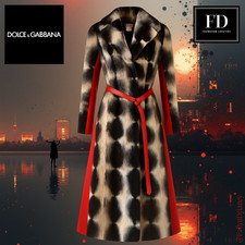Dolce & Gabbana Red Leather Coat Fall/Winter 1998 Size 40IT