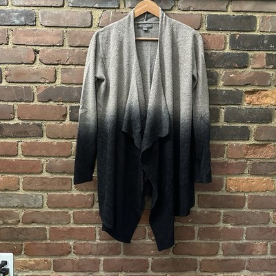 Barefoot Dream Bamboo Chic Lite Gray Calypso Wrap Ombre Waterfall Cardigan S/M
