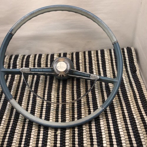 1962 1963 Chevrolet Corvair Steering Wheel Horn Ring Blue Complete Vintage OEM - Picture 7 of 14