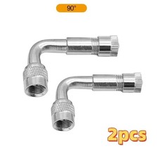 2pcs 90-degree Tire Valve Extension Adapter For Cars Motorcycles Bikes Trucks 2pcs 90-degree Tire Valve Extension Adapter For Cars Motorcycles Bikes Trucks