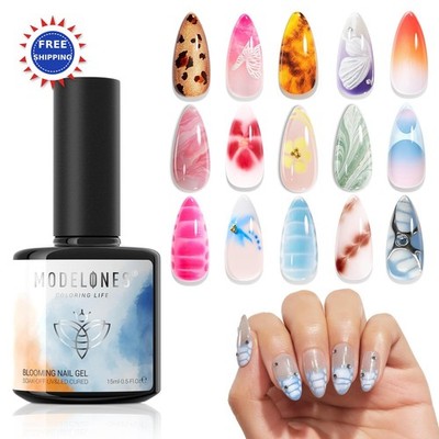 Blooming Gel Nail Polish 15 ml Clear Art Accessories modelones Stuff Spreading
