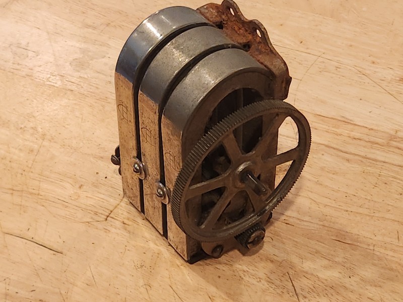 Vintage 3 Bar Magneto Generator Holtzer Cabot Crank Wall Telephone
