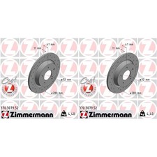 2x ZIMMERMANN SPORT BREMSSCHEIBEN 280mm GELOCHT HINTEN passend für MAZDA 3 5
