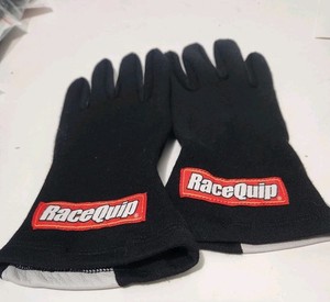 RaceQuip RQP 350006 RQP 350 Series Driving Gloves- Single Layer Black White M VG