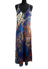 Multicolour Maxi Dress Women’s UK Size M Strappy Stretch Slip Dress