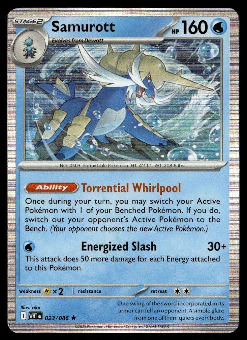 2025 Scarlet & Violet Series - White Flare Samurott Rare #23