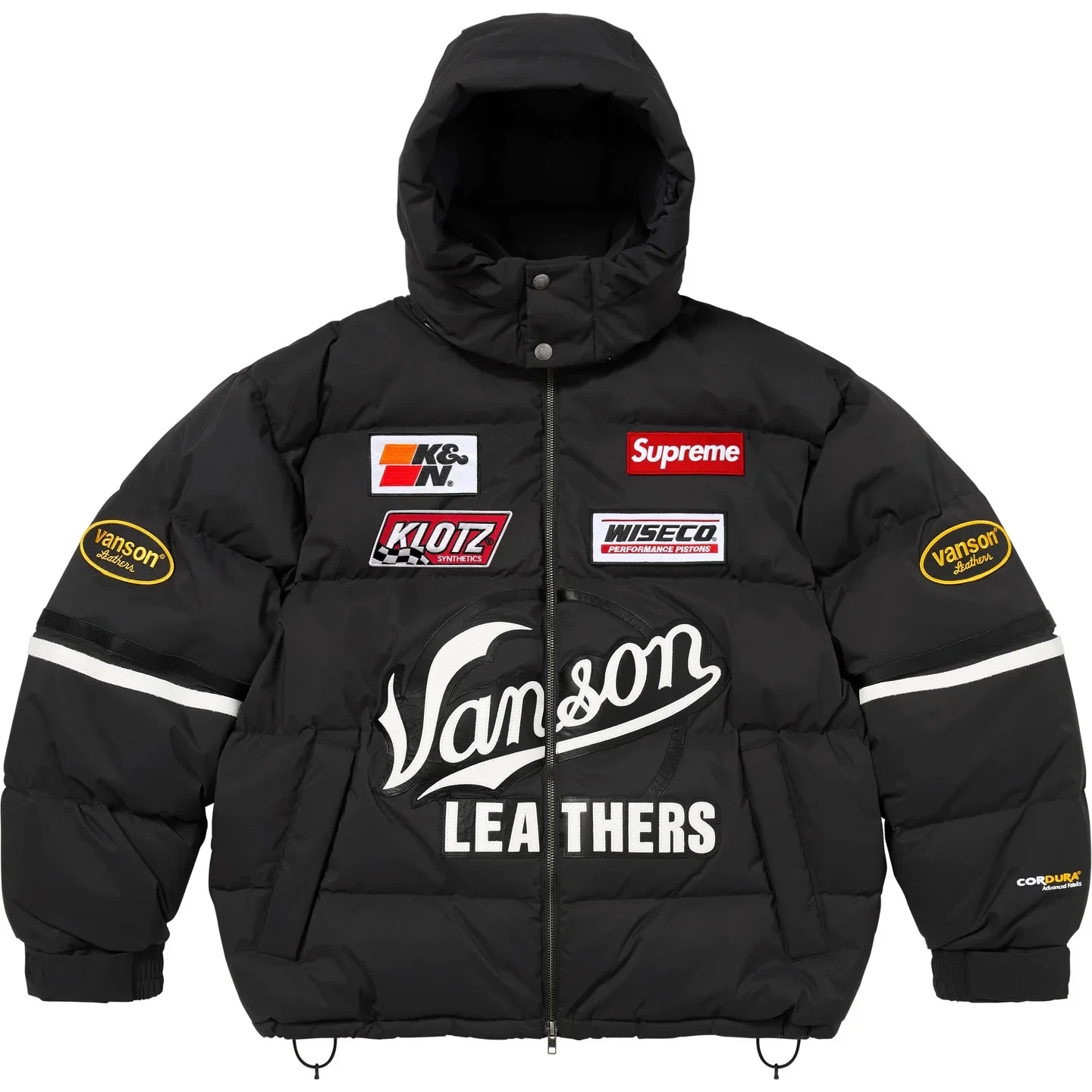 Supreme Vanson Leathers Cordura Down Jacket in Black - Size XL image 2