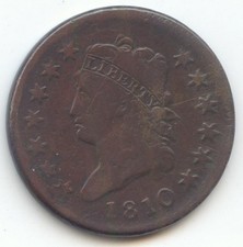 1810 Classic Head Large Cent, Fine Details