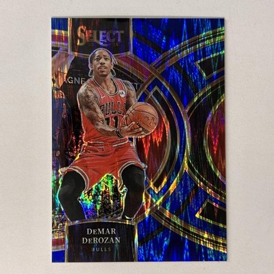 2023-24 Select #191 DeMar DeRozan Premier Level Blue Flash Prizm /99 Bulls