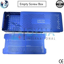 Orthopedic Empty LCP Screw Box for 2.4mm, 2.7mm & 3.5mm Screws Box | Aluminum CE