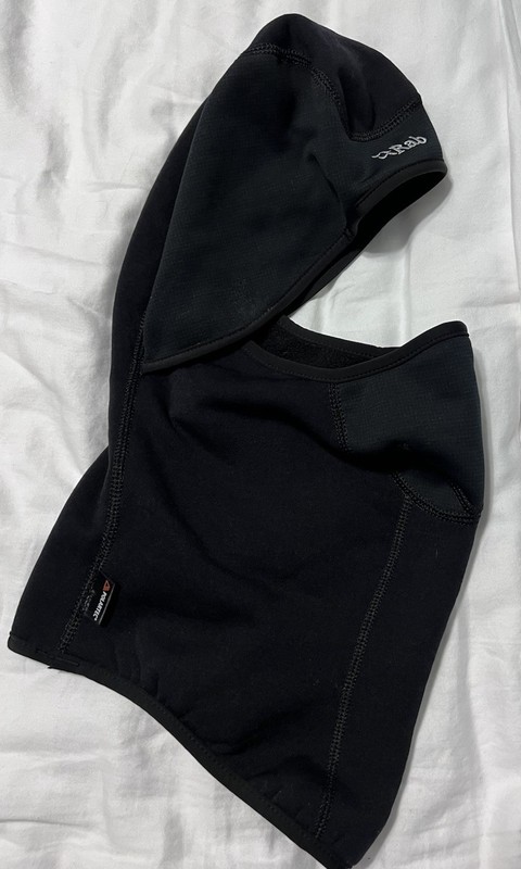 Rab Shadow Balaclava Black Unisex Polyester Nylon Warm Polartec Fleece EUC