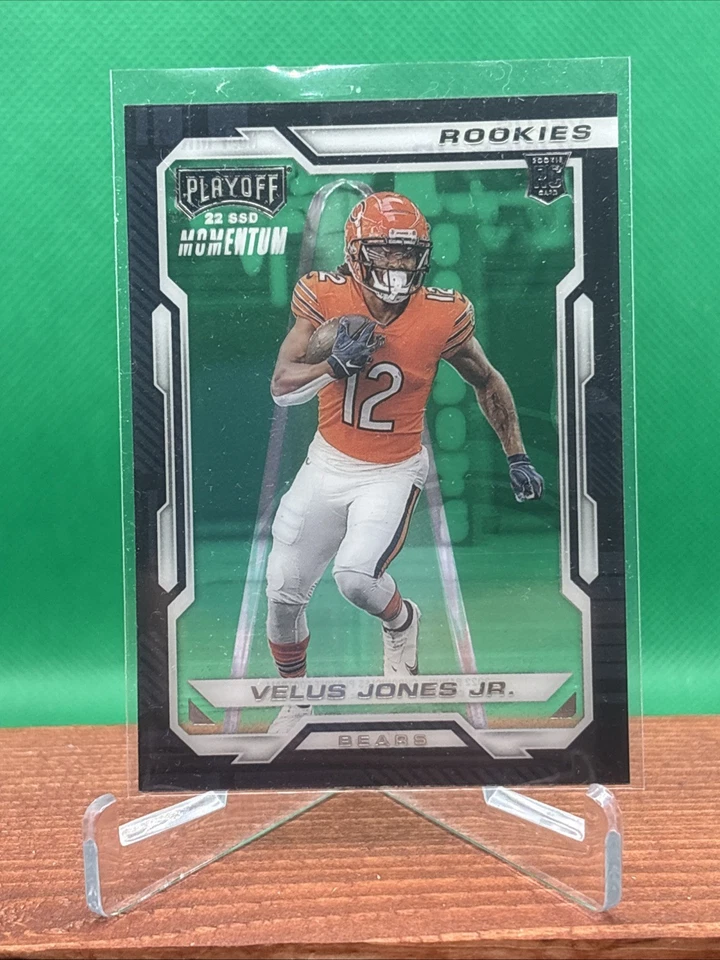 2022 Panini Chronicles - Playoff Momentum Rookies Velus Jones Jr. #PMR-27 (RC) - Image 2 of 4
