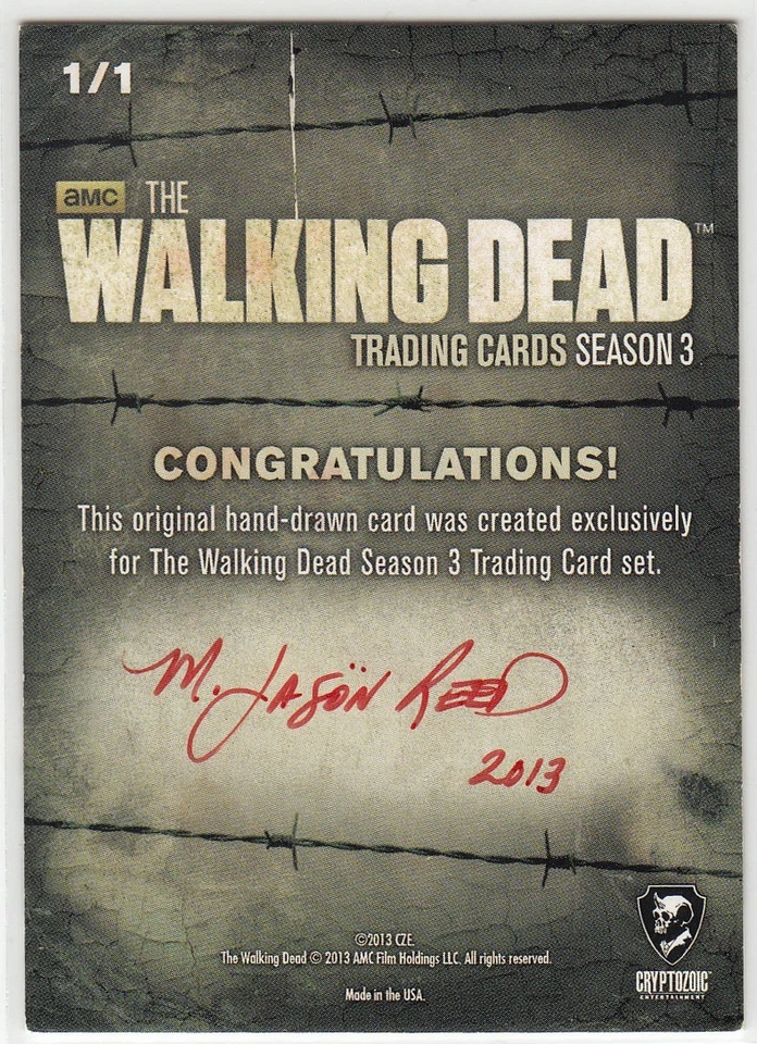 WALKING DEAD SEASON 3 - ARTIST SKETCH of Glenn by M. Jason Reed - Image 2 of 2