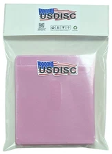 USDISC Plastic Sleeves, Double-sided 2 Disc (Pink) Lot