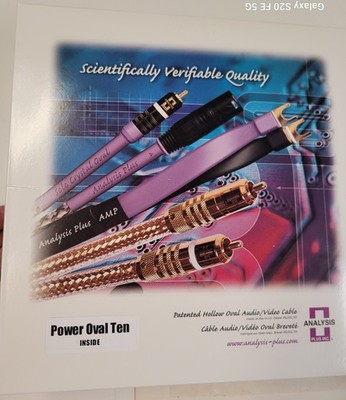 1 Pair Analysis Plus Hi Power Cables Wattgate 330 / 350