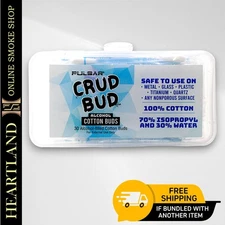 PULSAR Crud Buds 70% ISO Cotton Swabs 30ct | Quality Bong Water Pipe Cleaning
