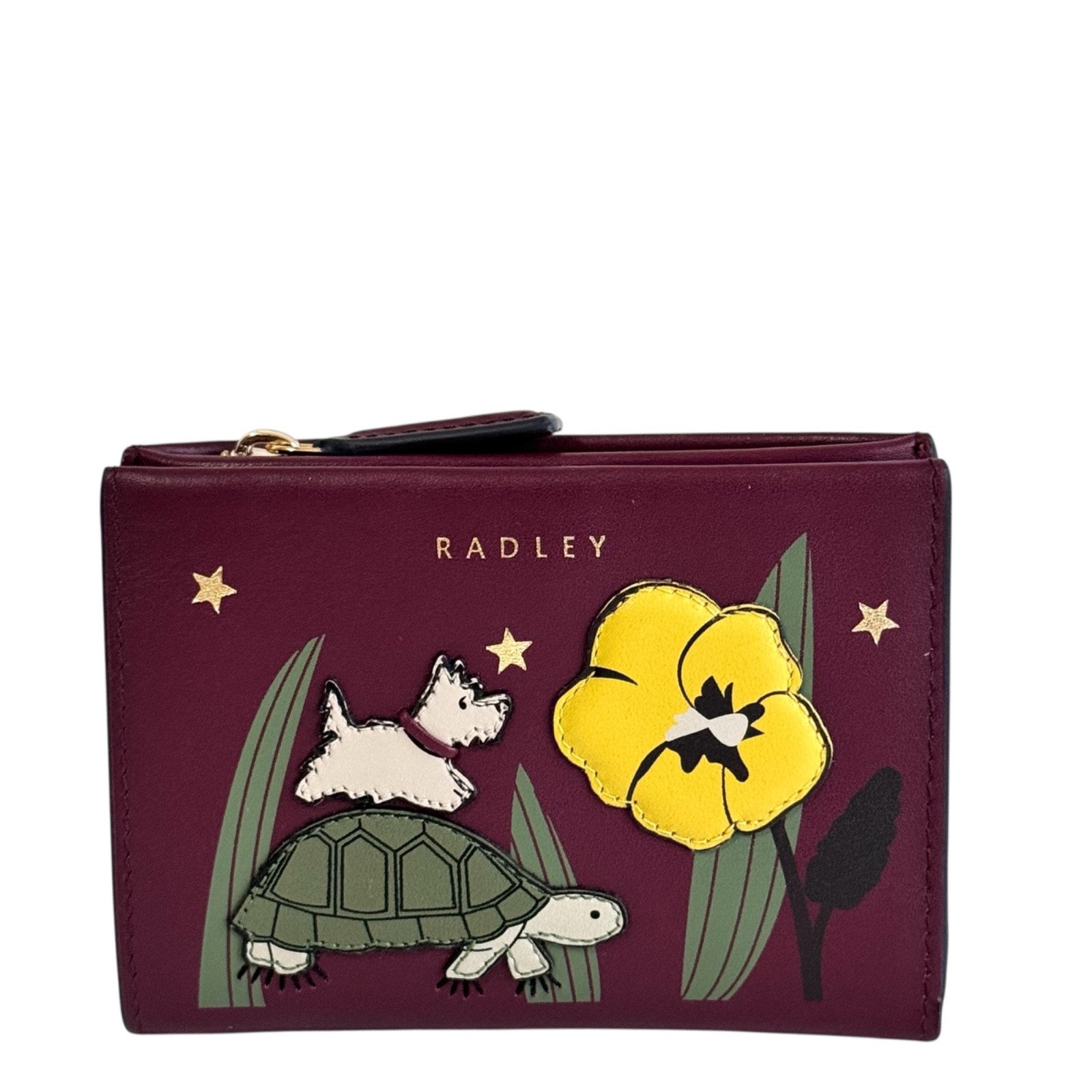 RADLEY Purse Dark Cherry Red Leather Small Coin Card Wallet - Midnight Wanderer