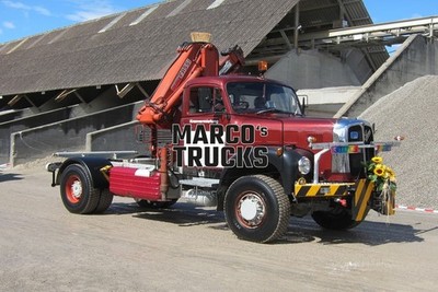 LKW Foto Scania LBS76 Zugmaschine crane Deutschland rot Kranvermietung Re #i3ab