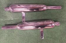 Silencers Triumph T120C TR6C High Level 70-4176 70-4132, - Made in England