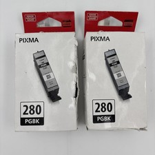 2pk Canon PGI-280 Pigment Black Ink Tanks for PIXMA TR7520 PGI-280PBK Genuine