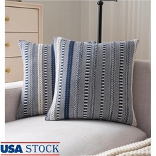 Handmade Cotton Linen Pillow Covers Textured Decorative Cushion Cases New
