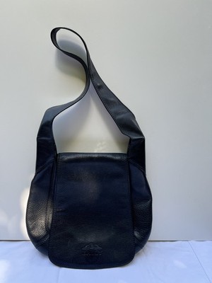 Vintage Bally black pebbled-leather shoulder/crossbody bag