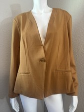 Womens Work Blazer Brown Classic Office NWT Liz Claiborne