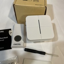 White Doorbell Wireless Plug in socket electricity   -CR2032 Battery Included