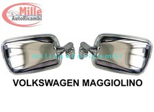 COPPIA SPECCHIETTI RETROVISORI PER VOLKSWAGEN MAGGIOLINO 1969> DX+SX CROMATI