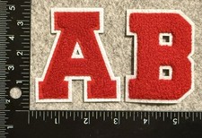 Red Alphabet Varsity Letters Patch Letterman ...