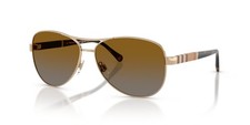 Authentic Burberry Sunglasses 0BE3080 114513 Gold/Brown, Aviator ITALY