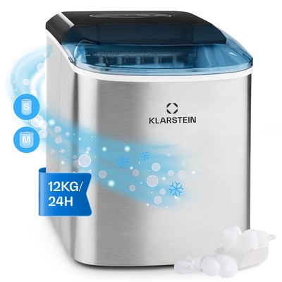 B-WARE* Eiswürfel Maschine Bereiter Icemaker Kompressor Tisch Edelstahl Silver