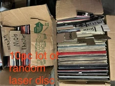 10pc Lot Of RANDOM laser Disc. Laser Disc Mystery Box