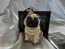 Joy to the World Collectibles, Blown Glass Pet Ornament, Pug Fawn ZKP1743 Dog