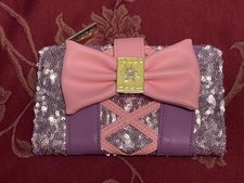 Loungefly Disney Rapunzel Purple/Pink Sequin Bow Zip Around Wallet
