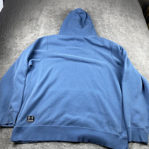 Under Armour Charged Cotton Storm Loose ColdGear Sweatshirt Hoodie Mens 2XL Blue - Picture 12 of 17
