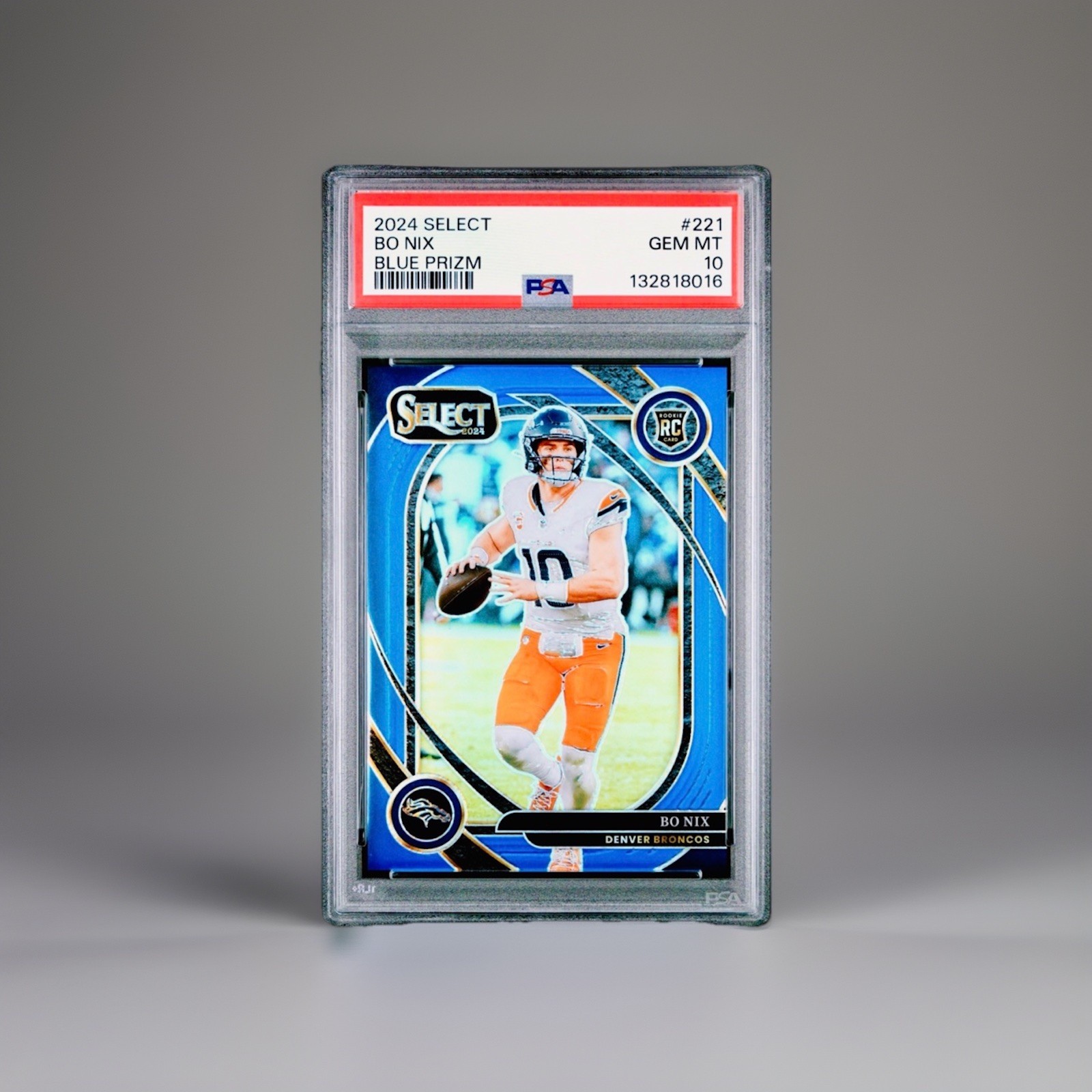 2024 Panini Select BO NIX ROOKIE CLUB LEVEL BLUE PRIZM /99 RC Broncos PSA 10