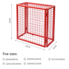 Gas Cylinder Bottle Storage Collapsible Galvanised Steel Mesh Cage with Lock