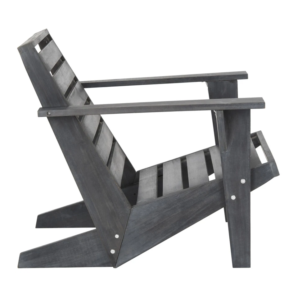 Silla SAFAVIEH Colección Exterior Lanty Adirondack | Gris Pizarra Oscuro | Foto 4 de 4