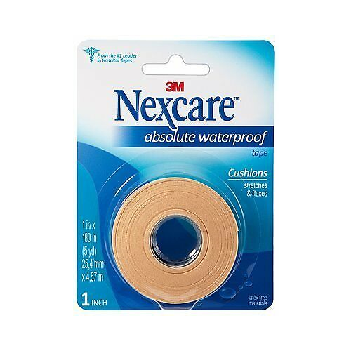 3M Nexcare First Aid Tape Absolute Waterproof Easy Tear 1 in x 5 yd 1ct