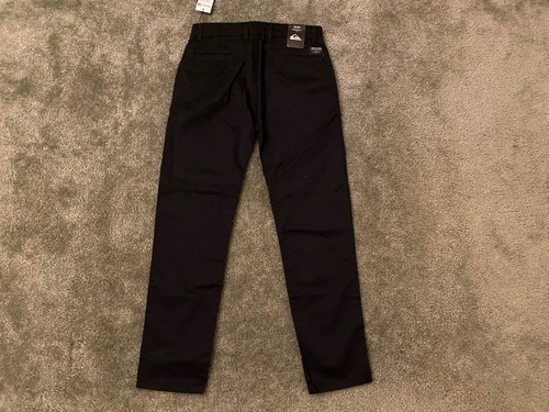 Quicksilver Straight Fit 10/25 Pants Kids (Big Kids)Black Flat Front Boys - Picture 10 of 12