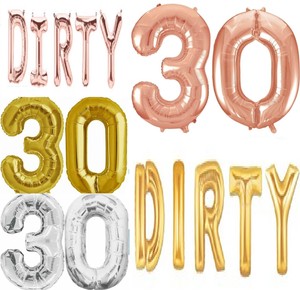 16 Personalised 30th Birthday Banner Dirty 30 Party Decorations
