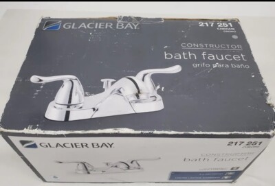 Glacier Bay Constructor 4in 2-Handle Bath Faucet 217 251 Some Scratches  Chrome